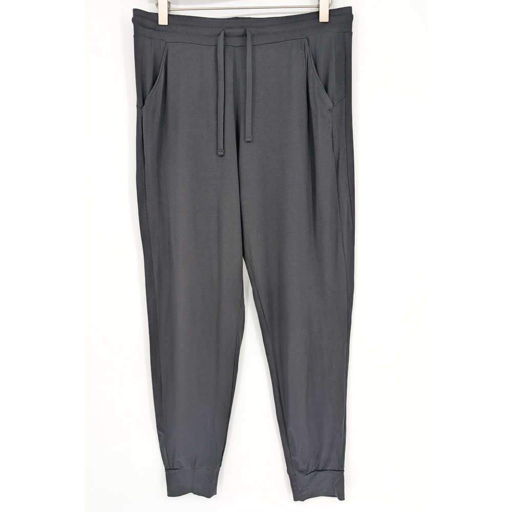 Tommy John Jogger Pants Womens M Black Basics Lounge‎ Drawstring Modal Casual